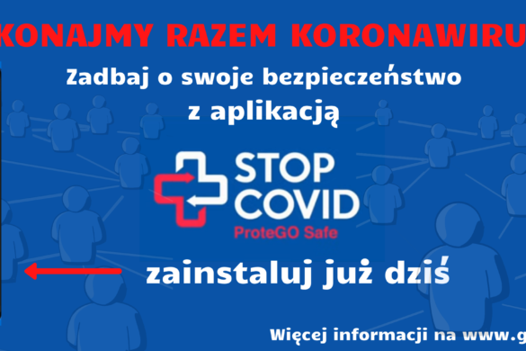 baner zachęcający do instalacji aplikacji STOP COVID