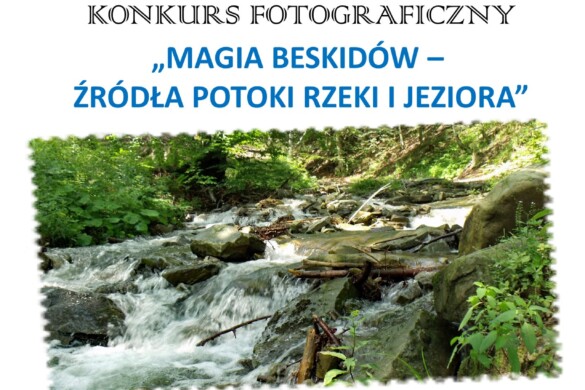 Plakat promujący konkurs "Magia Beskidów" - treść powtórzona w tekście